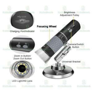 Microscopio de bolsillo wifi 50-1000x
